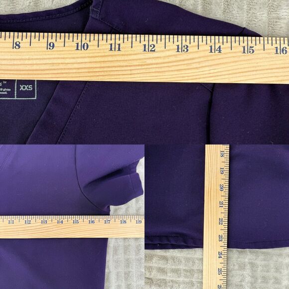 Figs Scrub Top Womens XXS Plum Purple Technical Collection - Picture 5 of 6